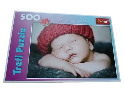 Trefl Puzzle 500 Teile Baby in Red Hat schlafendes Kind rote Mütze