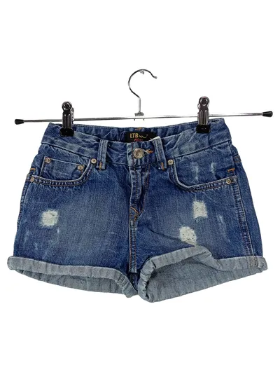 LTB Jeans Shorts Kinder Mädchen Destroyed Denim Blau Gr. 140
