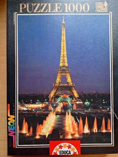 Educa Puzzle 1000 Teile Eiffelturm bei Nacht Neon Series Leuchtend