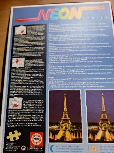 Educa Puzzle 1000 Teile Eiffelturm bei Nacht Neon Series Leuchtend