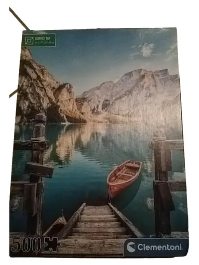 Clementoni Puzzle 500 Teile Lago di Braies Landschaft See Berge Boot Natur