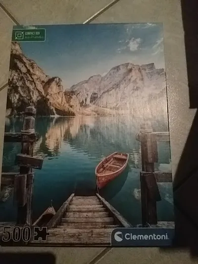Clementoni Puzzle 500 Teile Lago di Braies Landschaft See Berge Boot Natur