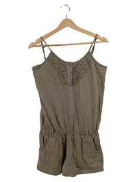 Denim Co. Jumpsuit Oliv Gr. 38 M Casual Spitze Knopfleiste Baumwolle 1