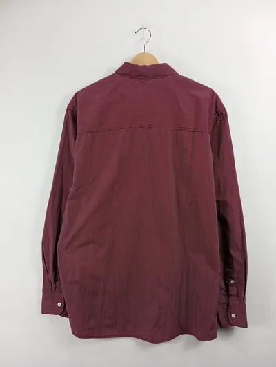 Friends Herren Business Hemd Rot Gestreift Langarm Gr. 52 XL