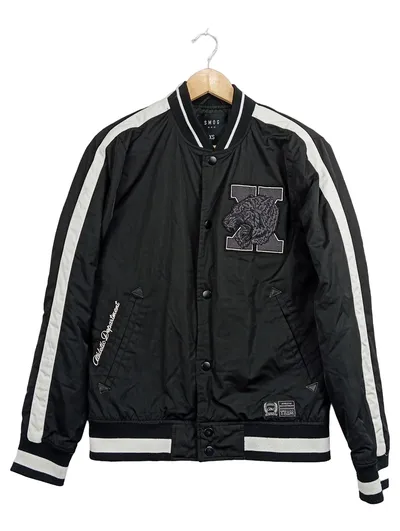 Smog Bomberjacke Athletic Department Herren Schwarz Gr. 34 XS