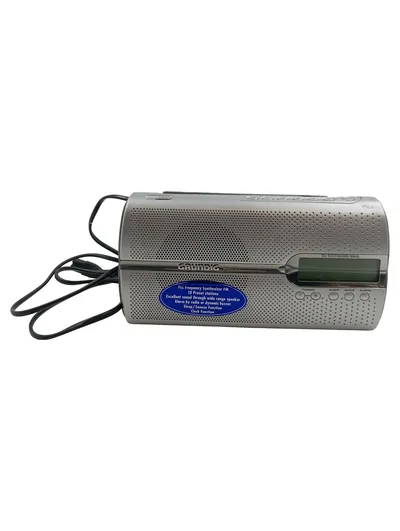 Grundig Music 51 RP 5201 PLL Radiowecker Silber FM Radio Wecker