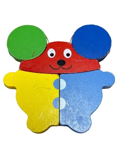 Holzpuzzle Steckpuzzle Maus Kinder Holz Spielzeug Motorik