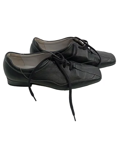 Peter Kaiser Damen Schnürschuhe Halbschuhe Leder Schwarz Gr. 37.5