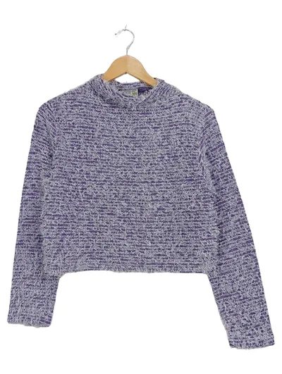 Crash One Mädchen Pullover Gr. 164 Lila Meliert Cropped Strick