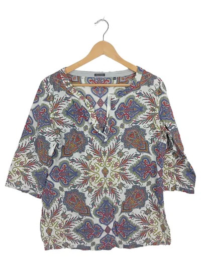 Marc O'Polo Damen Bluse Gr. 40 Paisley Muster Baumwolle Mehrfarbig