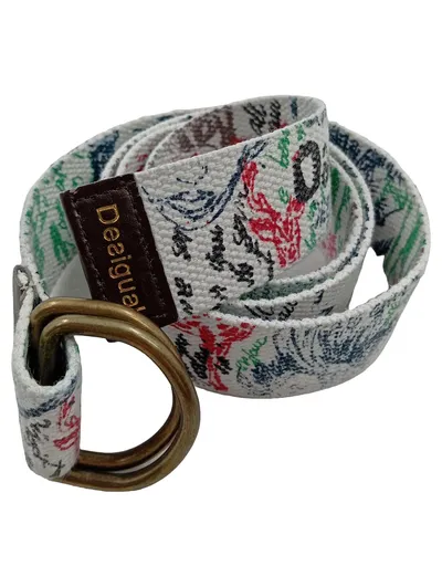 Desigual Damen Gürtel Stoffgürtel Mehrfarbig Dance Muster Casual Gr. 90