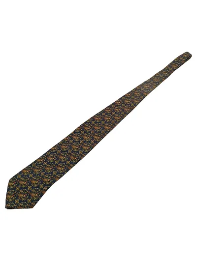 DAKS Herren Krawatte Blau Seide Fasanenmuster Tiermotive Klassisch 8cm