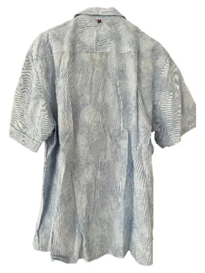 Engbers Herren Freizeithemd Kurzarm Blau Gemustert Gr. 52, XL