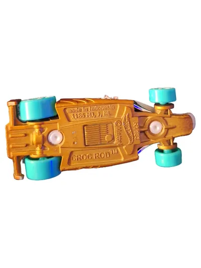 Mattel Hot Wheels Croc Rod Spielzeugauto Krokodil Weiß Kunststoff Metall 8.5cm