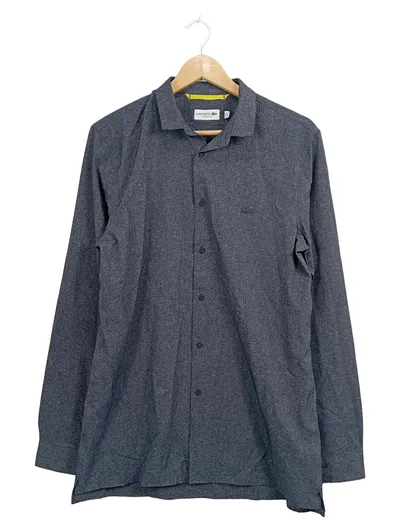 Lacoste Herren Business Hemd Regular Fit Dunkelblau Melange Gr. 40
