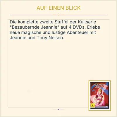 Bezaubernde Jeannie - Season 2 [4 DVDs] Komödie Serie FSK 6