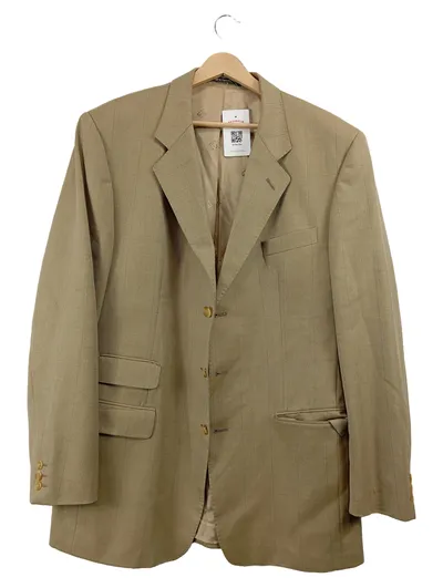 DAKS Sakko Herren Beige Kariert Gr. 56 Klassisch Business