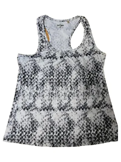 BENGER Damen Sport Top Tanktop Grau Schlangenprint Gr. 38 M