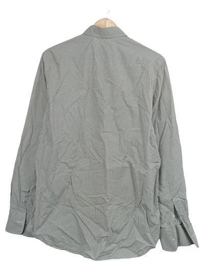 Canali Herren Business Hemd Grau Geometrisch Gr. 50 L Langarm