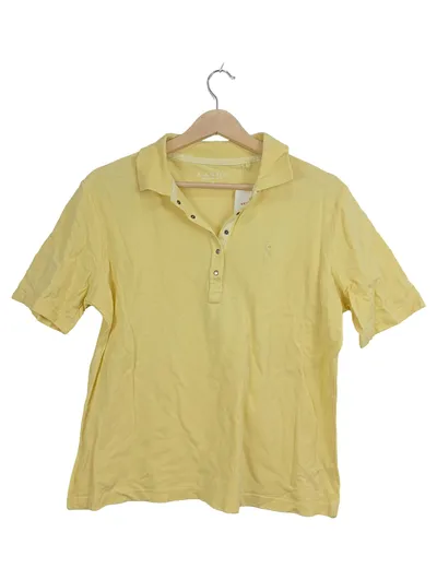 Canda Damen Poloshirt Gelb Gr. 38 M Kurzarm Casual