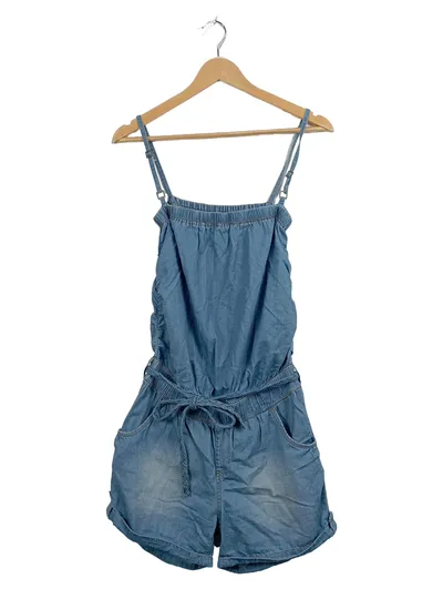 Sublevel Damen Jumpsuit Jeans-Optik Blau Gr. 34 XS Casual