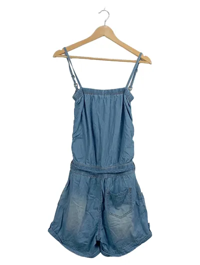 Sublevel Damen Jumpsuit Jeans-Optik Blau Gr. 34 XS Casual