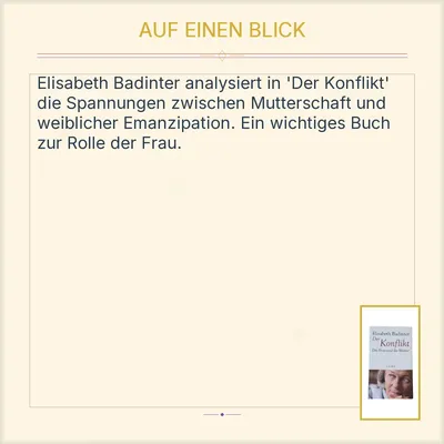 Elisabeth Badinter Der Konflikt Die Frau und die Mutter C.H.Beck Psychologie