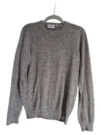 Carhartt WIP Pullover Rundhals Strickpullover Grau Meliert Gr. 34 XS
