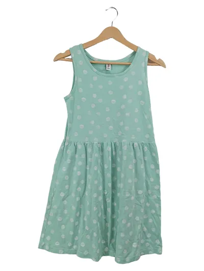 Yigga Sommerkleid Mädchen Kinder Gr. 158/164 Grün Punkte Freizeitkleid