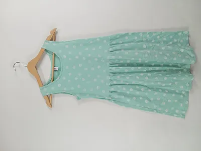 Yigga Sommerkleid Mädchen Kinder Gr. 158/164 Grün Punkte Freizeitkleid