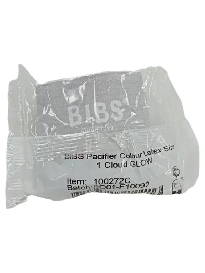 BIBS Beruhigungssauger Colour Schnuller Latex Cloud Glow Gr. 1 Grau