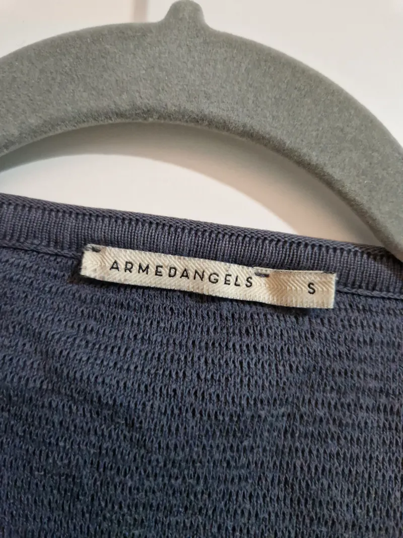 ARMEDANGELS Strickjacke Damen Gr. 36 S Grau Baumwolle Basic Rippstrick 3