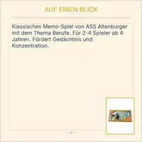 ASS Altenburger Memo Berufe Gedächtnisspiel Kinder ab 4 Jahre 3