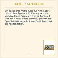 ASS Altenburger Memo Berufe Gedächtnisspiel Kinder ab 4 Jahre 4