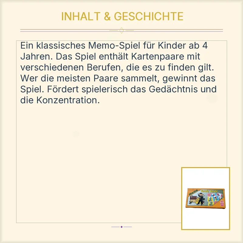ASS Altenburger Memo Berufe Gedächtnisspiel Kinder ab 4 Jahre 4