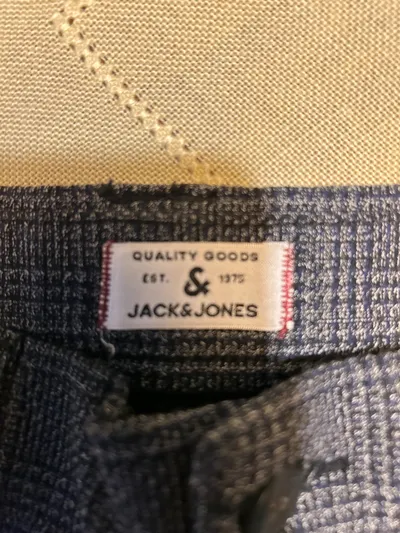 Jack & Jones Anzughose Herren M W32 Grau Kariert Business Hose