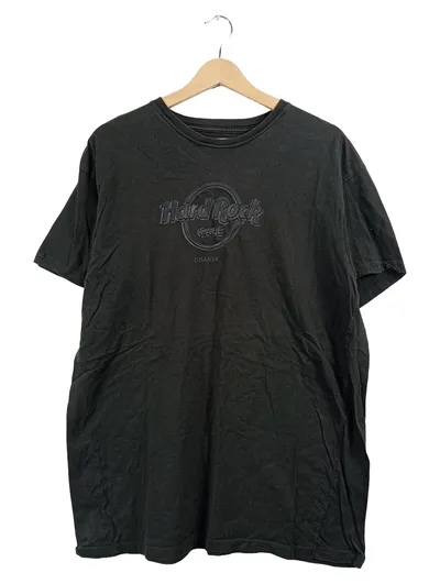 Hard Rock Cafe T-Shirt Gdansk Herren Schwarz Gr. 52, XL Logo-Print Baumwolle
