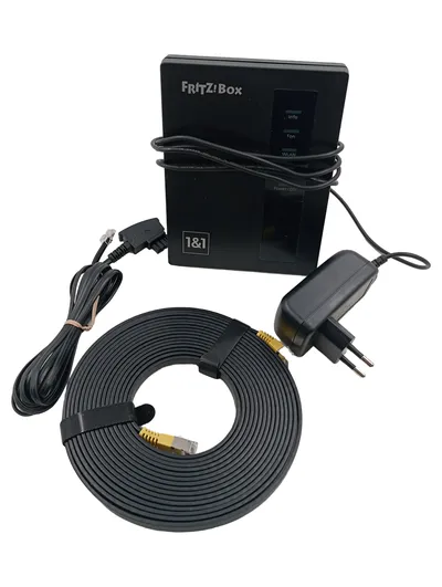 AVM FRITZ!Box 7412 WLAN Router Schwarz 1&1 Edition inkl. Zubehör