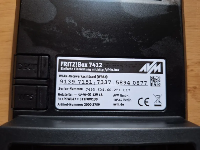 AVM FRITZ!Box 7412 WLAN Router Schwarz 1&1 Edition inkl. Zubehör 3