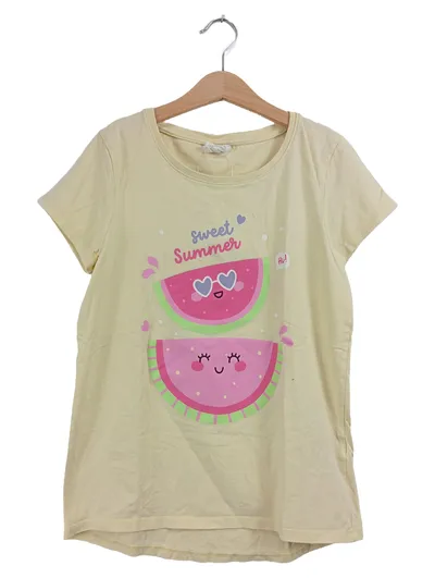 Famy Kinder T-Shirt Gelb Gr. 158 Kurzarm Melone Sweet Summer Casual