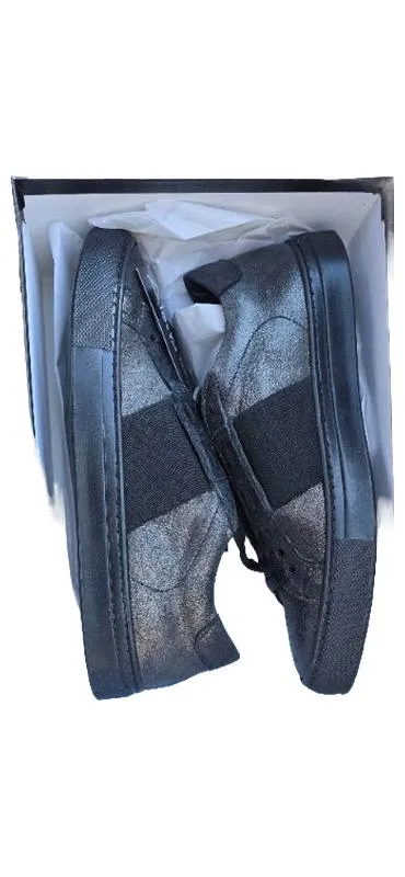 Alesya Sneaker low Damen Schwarz Gr. 36 Leder Metallic-Look Casual 3