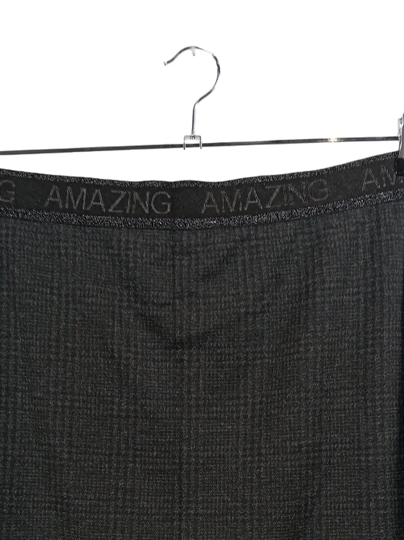 Cartoon Damen Rock Midirock Gr. 40 L Grau Kariert Amazing Bund 6