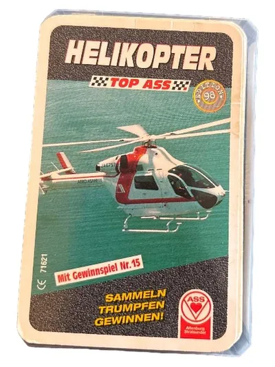 Helikopter Top Ass Quartett Kartenspiel ASS Altenburger Edition 98 Hubschrauber