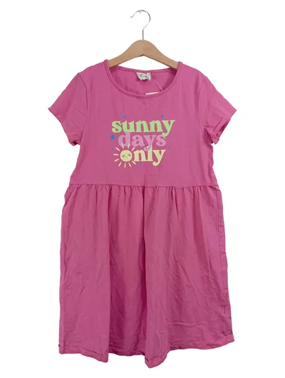 Famy Sommerkleid Pink Gr. 158 Sunny Days Only Aufdruck Baumwolle