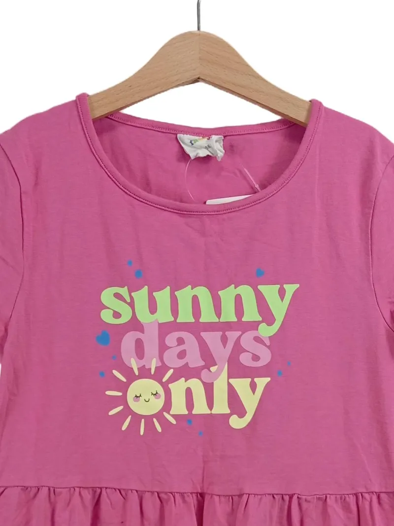 Famy Sommerkleid Pink Gr. 158 Sunny Days Only Aufdruck Baumwolle 3