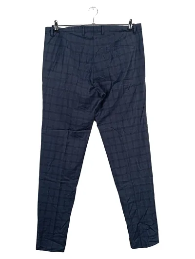 DRYKORN Herren Anzughose Gr. 52 W36 Blau Kariert Wolle Business Stoffhose