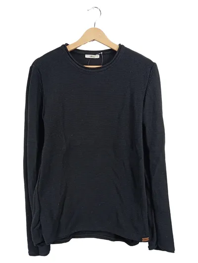 LTB Herren Pullover Strickpullover Schwarz Gr. 50 L Baumwolle Basic