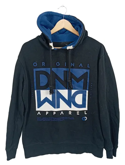 FSBN Fishbone Hoodie Sweatshirt Herren L DNM Original Apparel Schwarz Blau