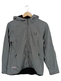 Briko Damen Fleecejacke Grau Gr. 36 S Sportlich Kapuze Reißverschluss 1