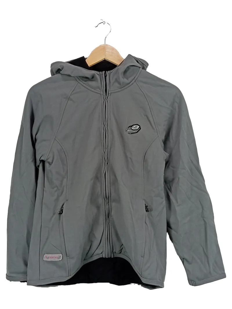 Briko Damen Fleecejacke Grau Gr. 36 S Sportlich Kapuze Reißverschluss 1